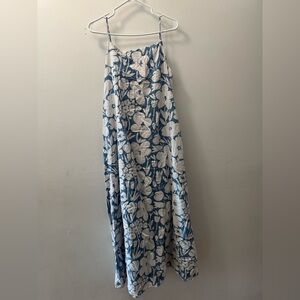 Marimekko Uniqlo Blue and White Floral Dress